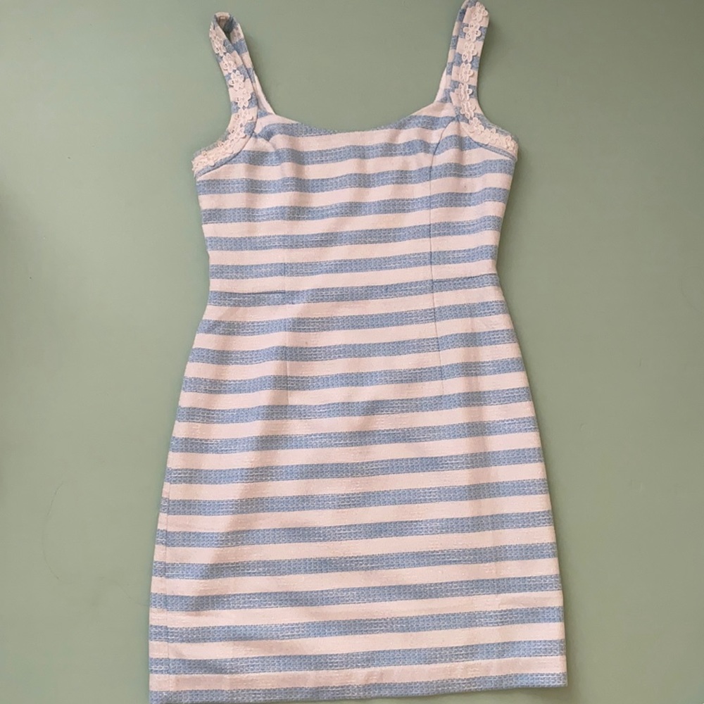 Lilly Pulitzer Sz12 Blue/white/metallic dress